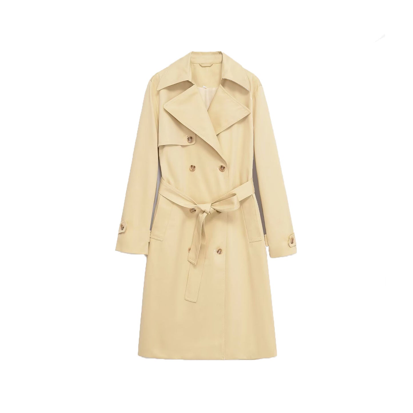 Margot | Trench Coat Cream Double Breasted Belted Long Sleeve