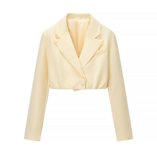 Florence | Yellow Corset & Cropped Blazer Set