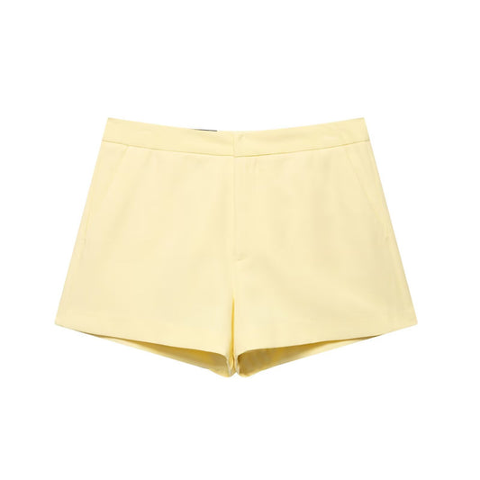 Vera | High Waisted White Shorts Tailored Bermuda