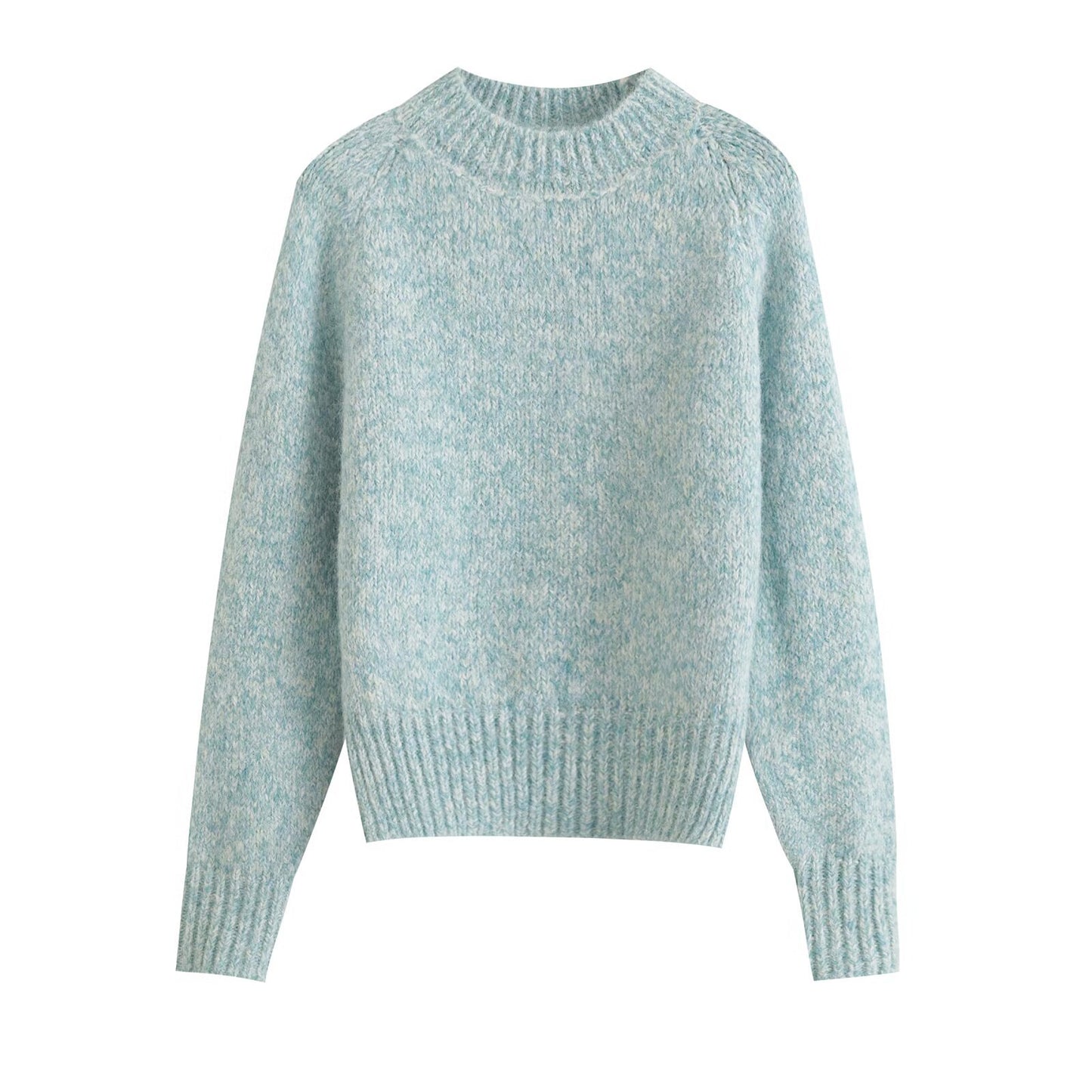 Rosa | Casual Knitted Top Pink Long Sleeve Crew Neck