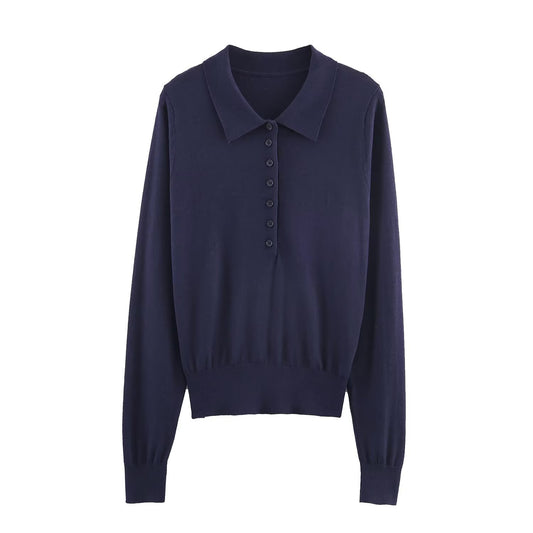 Ruby | Sophisticated Knit Long Sleeve Polo Jumper