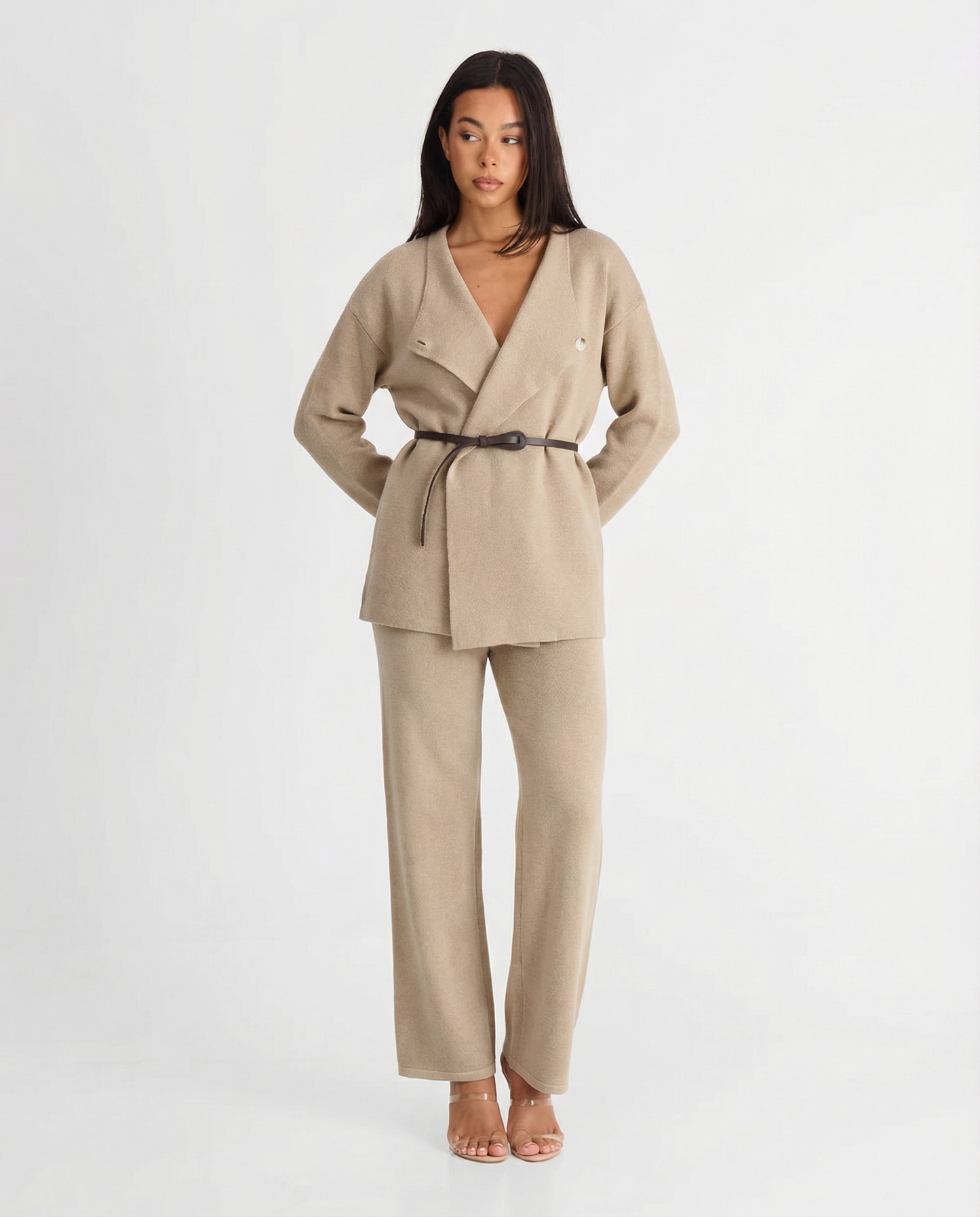 Florence | Beige Knitted Co-ord Set